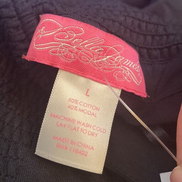 Bella James black halter dress with ruffle fringe bottom size large - Picture 7 of 8